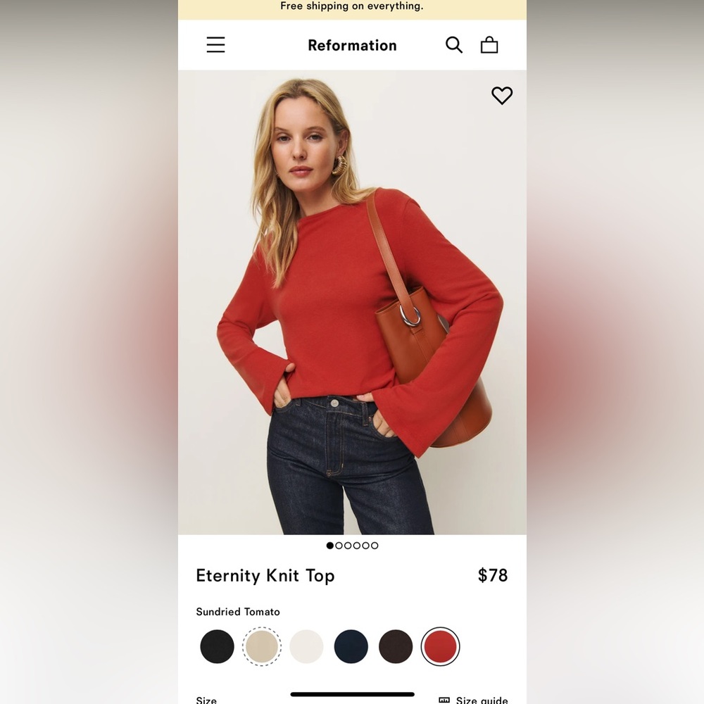 Reformation Eternity Knit Top
